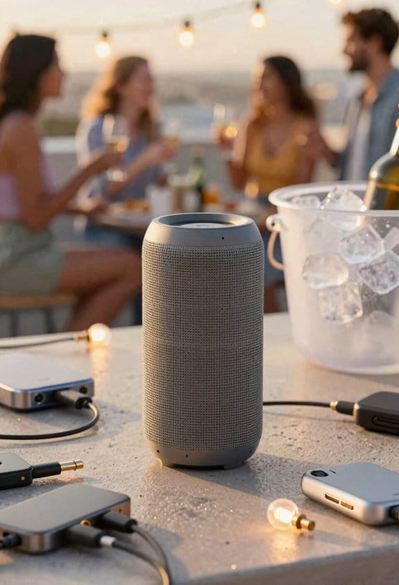 bluetooth linked multi speaker party system