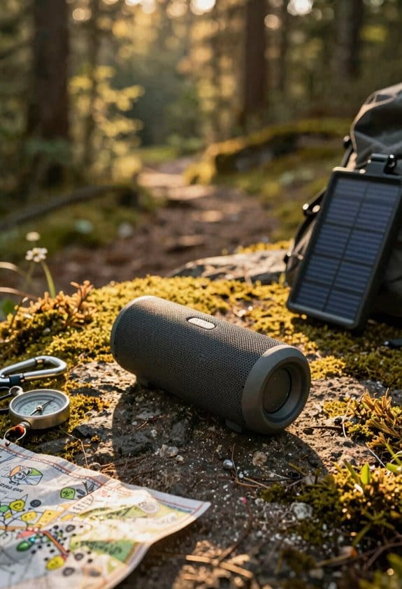 stainless steel solar charged waterproof speaker
