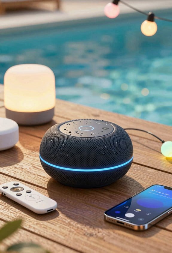 voice controlled waterproof floating speaker